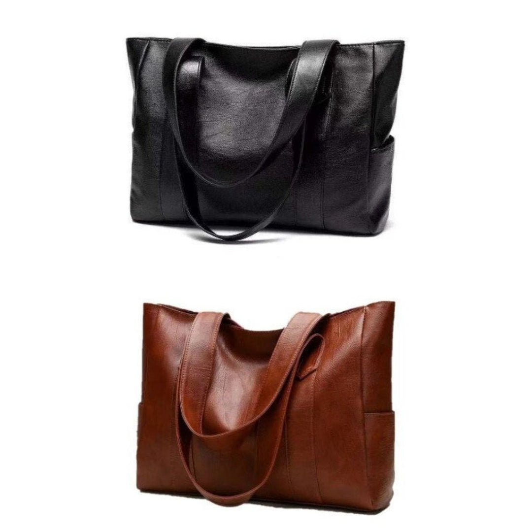 Women's Large-Capacity Vintage Soft Leather Tote Bag