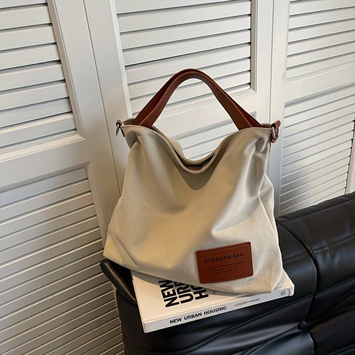 Women's Large Slouchy Canvas Tote Bag Adjustable Shoulder Strap