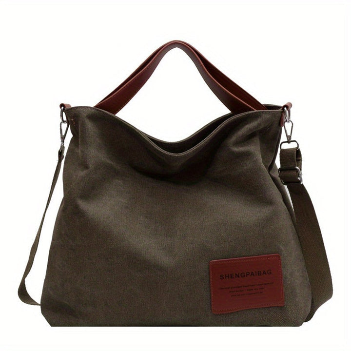 Women's Large Slouchy Canvas Tote Bag Adjustable Shoulder Strap