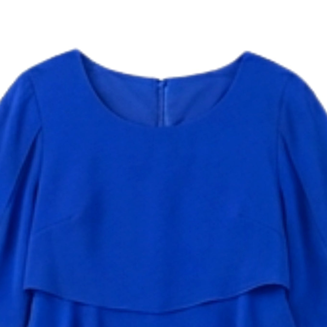Women's Layered Ruffle Chiffon Flutter-Sleeve Midi Dress