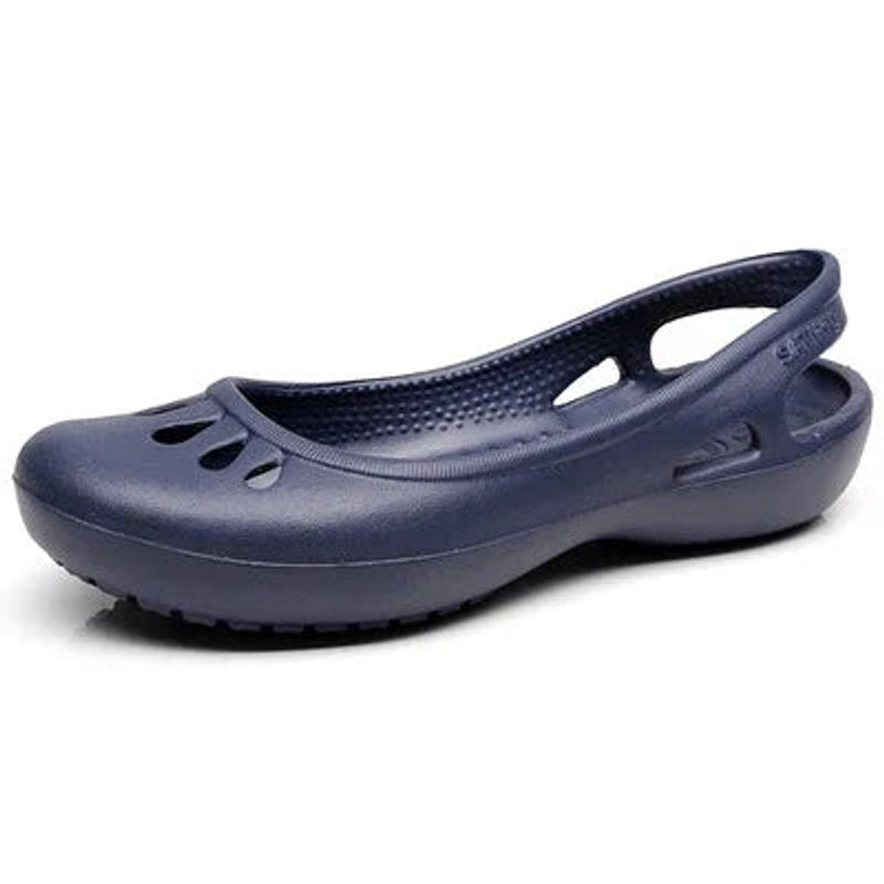 Women's Lightweight Waterproof Jelly Slingback Comfortable Sandals - Dark Blue
