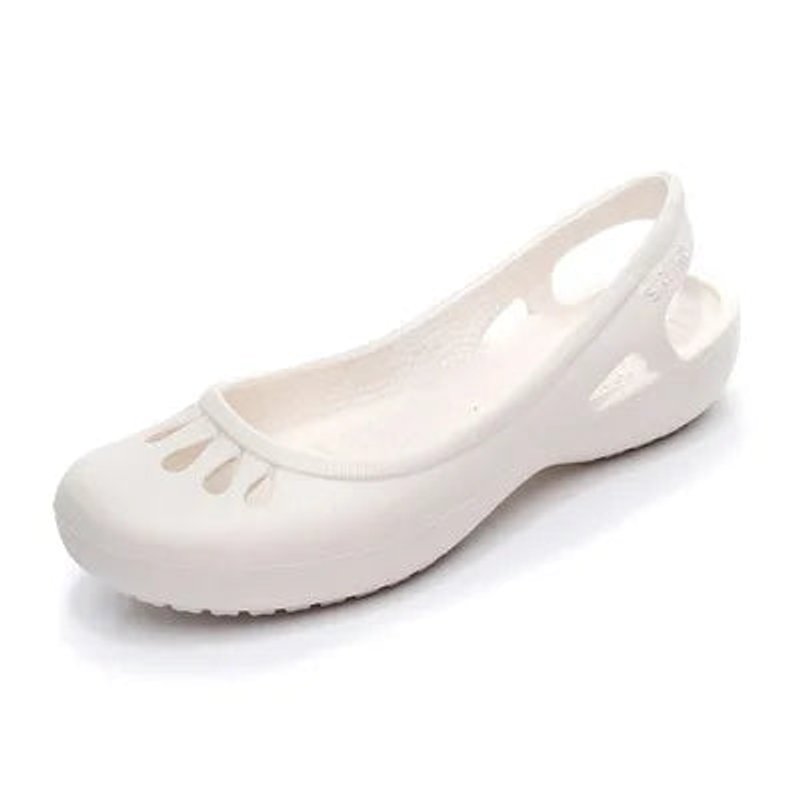 Women's Lightweight Waterproof Jelly Slingback Comfortable Sandals - White