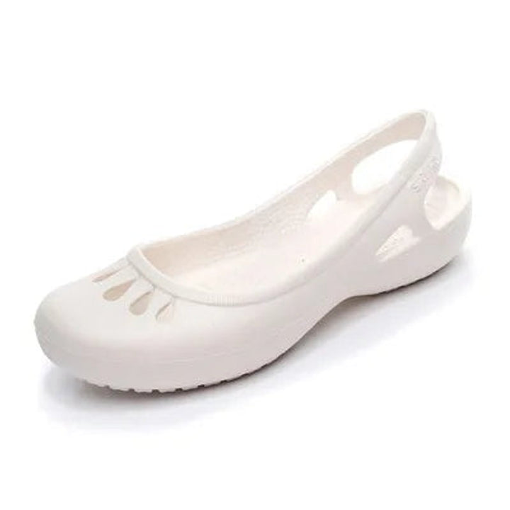 Women's Lightweight Waterproof Jelly Slingback Comfortable Sandals - White