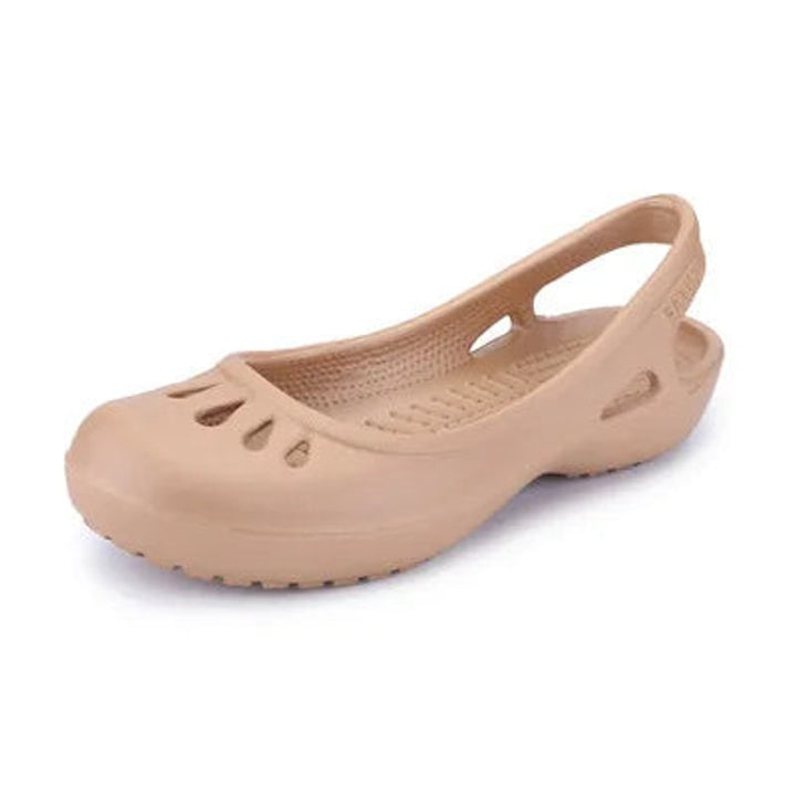 Women's Lightweight Waterproof Jelly Slingback Comfortable Sandals - Khaki