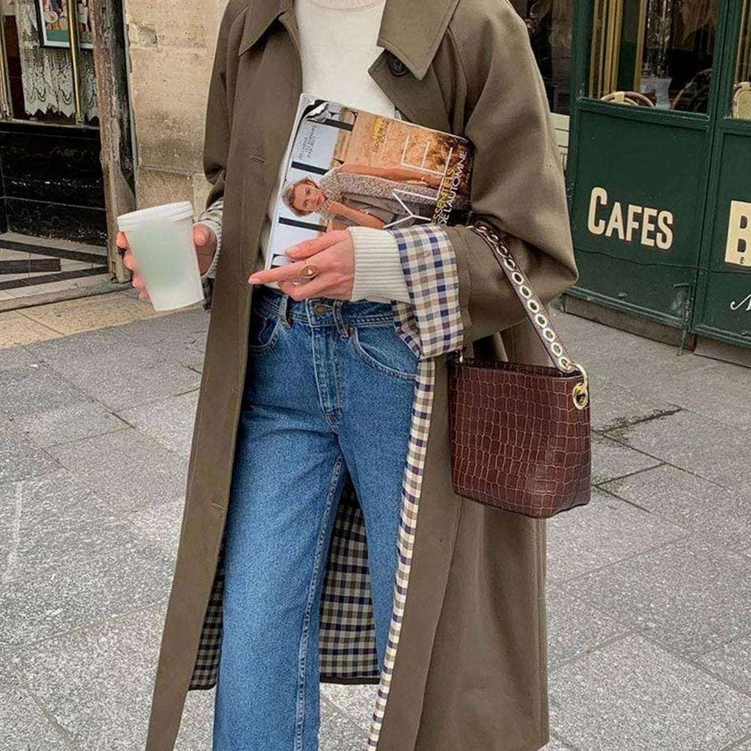 Women's Lightweight Waterproof Lapel Trench Coat
