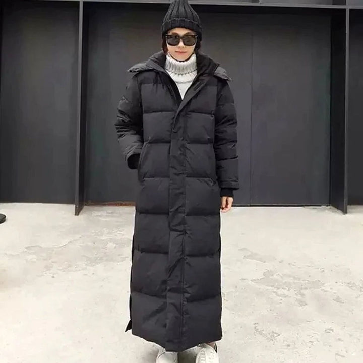 Women's Long Puffer Coat Hooded Maxi Quilted Winter Jacket