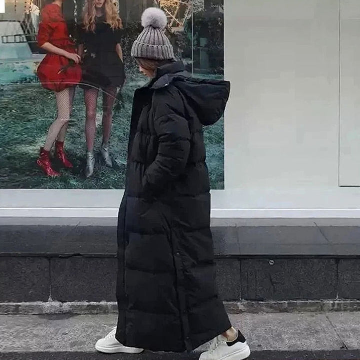 Women's Long Puffer Coat Hooded Maxi Quilted Winter Jacket