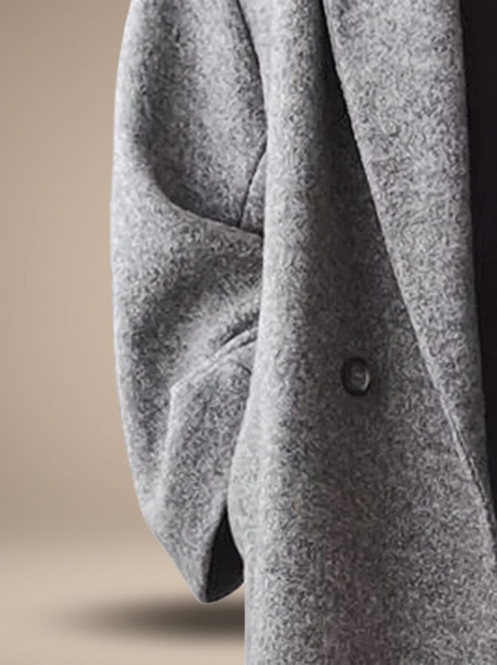 Women's Long Tailored Overcoat Relaxed Double-Breasted Winter Coat