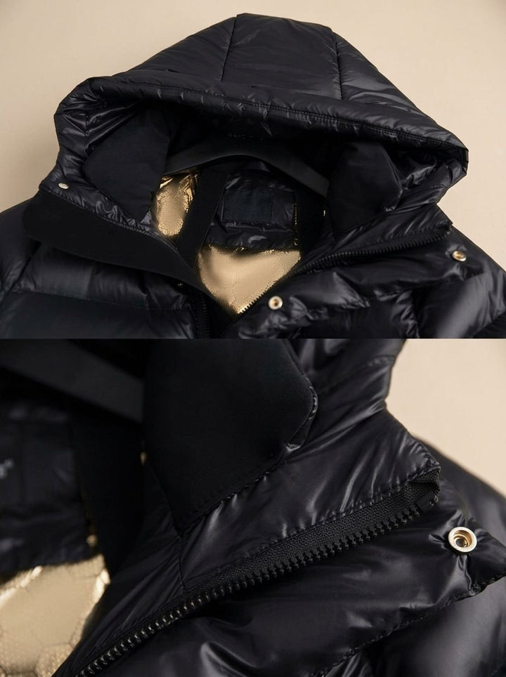 Women's Longline Quilted Hooded Puffer Jacket