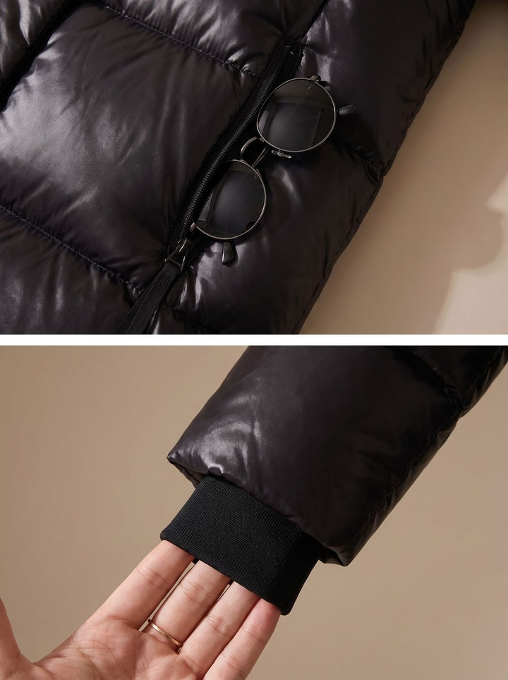 Women's Longline Quilted Hooded Puffer Jacket