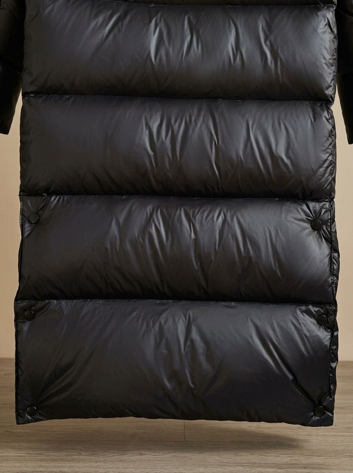 Women's Longline Quilted Hooded Puffer Jacket