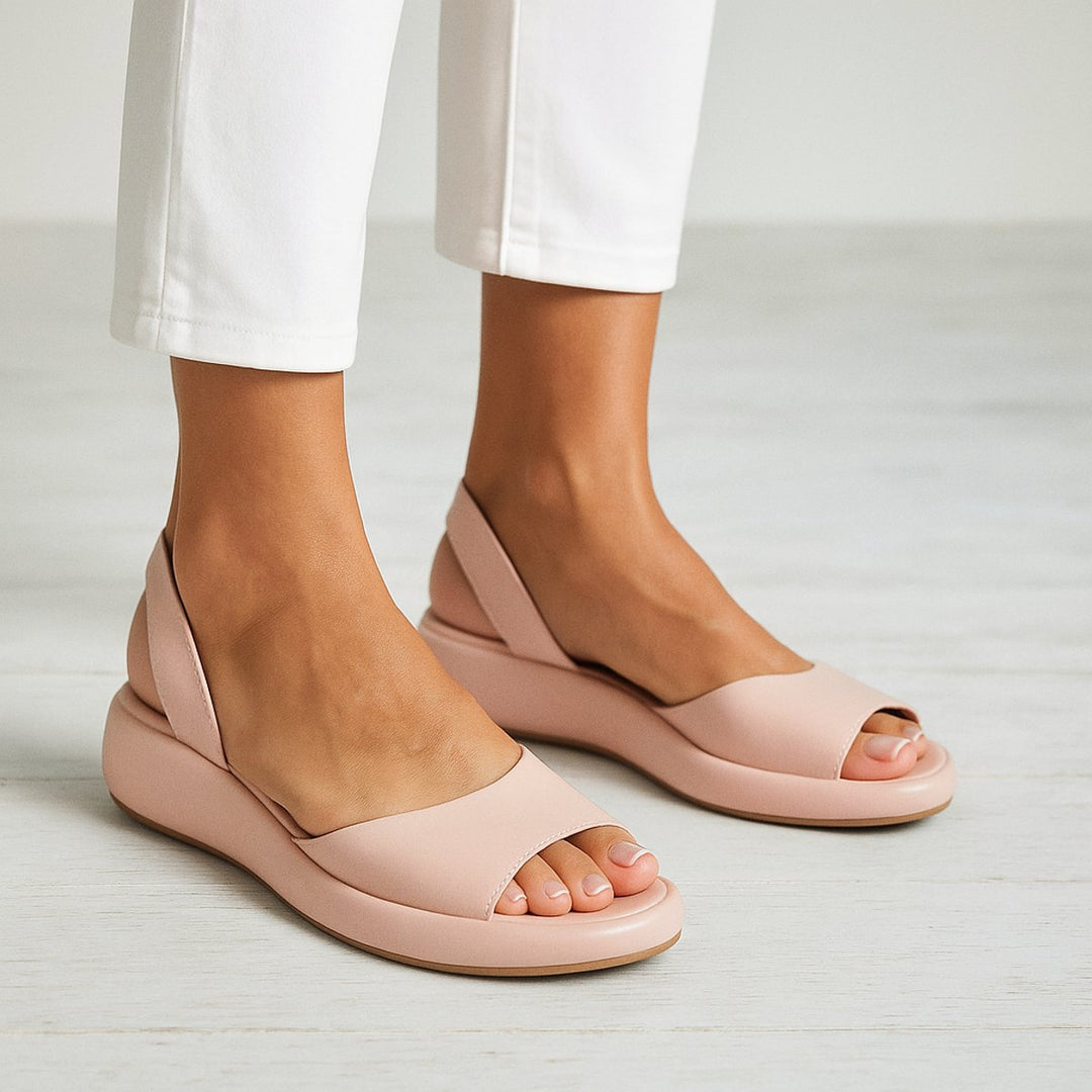Women's Minimalist Open-Toe Platform Slingback Sandals