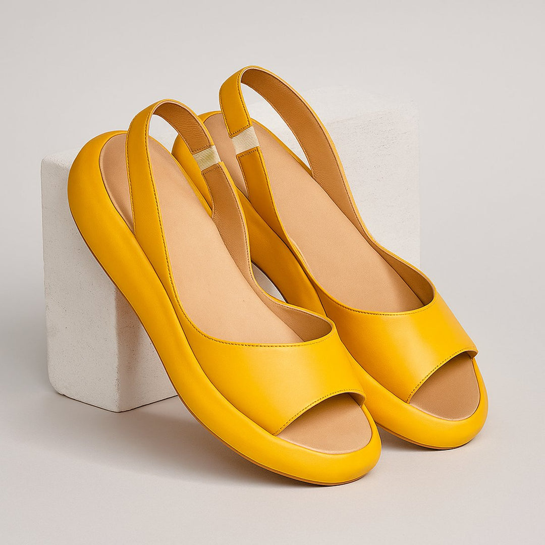 Women's Minimalist Open-Toe Platform Slingback Sandals