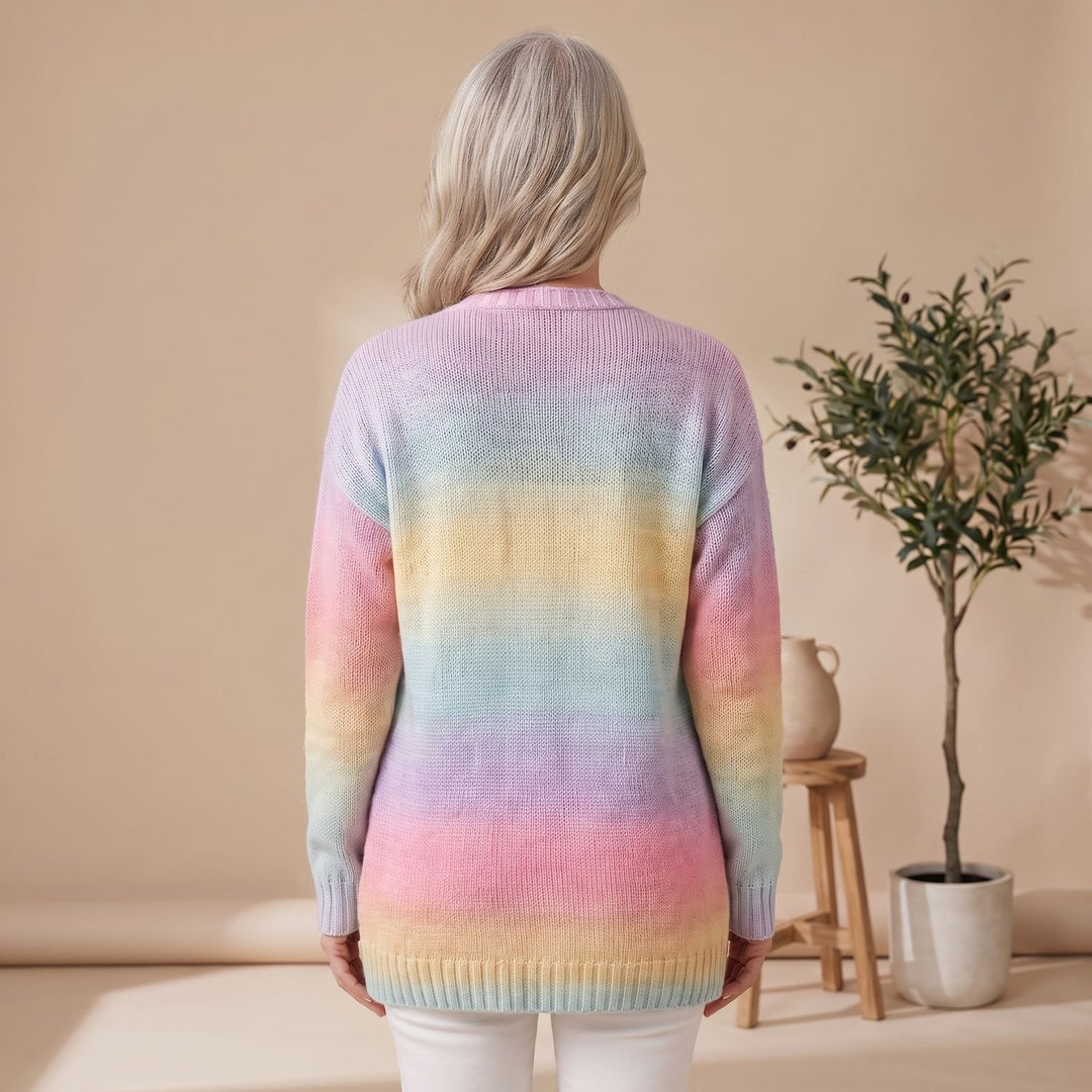Women's Open-Front Cable Knit Cardigan Long Duster Sweater