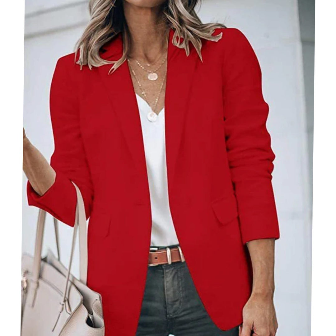 Women's Open Front Long Sleeve Work Blazer
