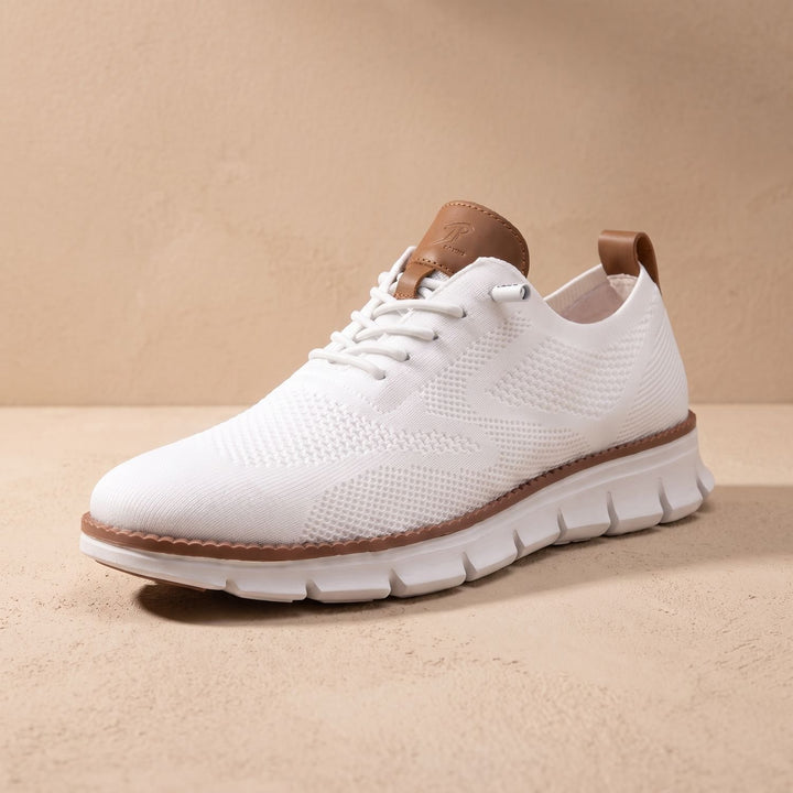 Women's Orthopedic Arch-Support Lace-Up Knit Sneakers - White