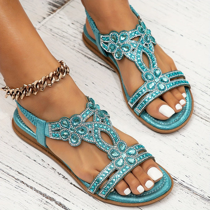 Women's Orthopedic Boho Rhinestone Slip-On Sandals