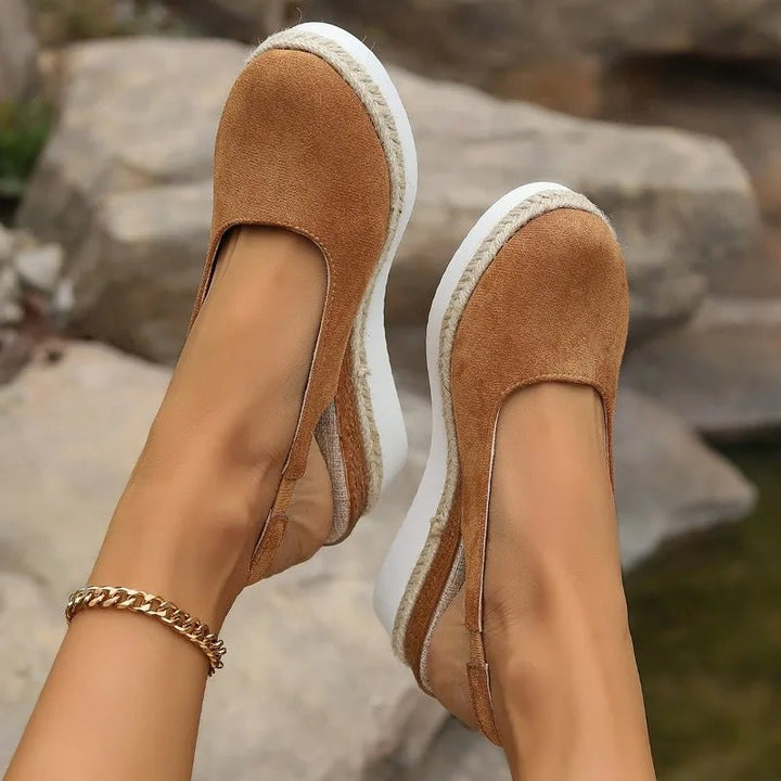 Women's Orthopedic Closed-Toe Espadrille Slingback Wedge Sandals