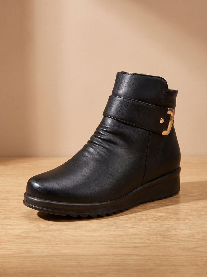 Women's Orthopedic Fur-Lined Wedge Ankle Boots