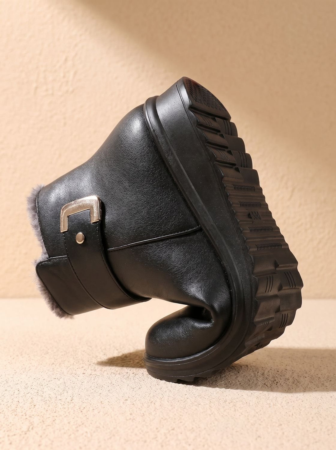 Women's Orthopedic Fur-Lined Wedge Ankle Boots