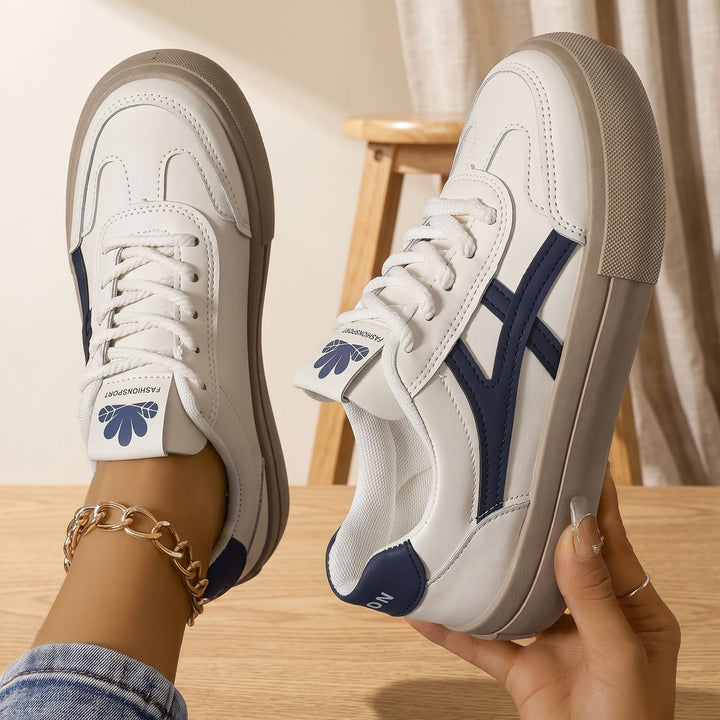 Women's Orthopedic Lace-Up Platform Sneakers - Blue