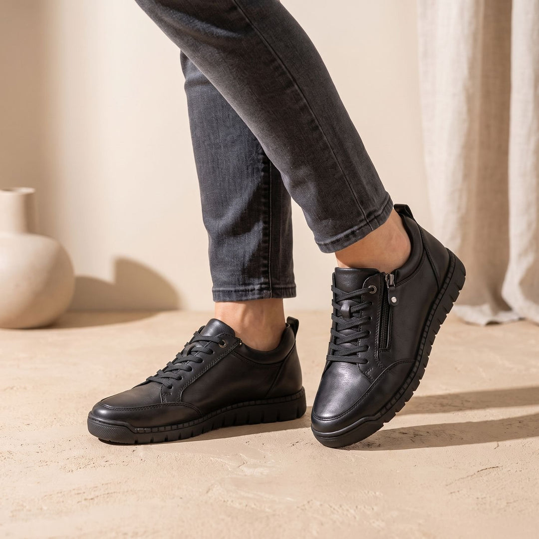 Women's Orthopedic Lace-Up Side-Zip Low-Top Sneakers