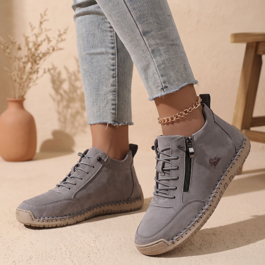 Women's Orthopedic Lace-Up Side-Zip Low-Top Sneakers