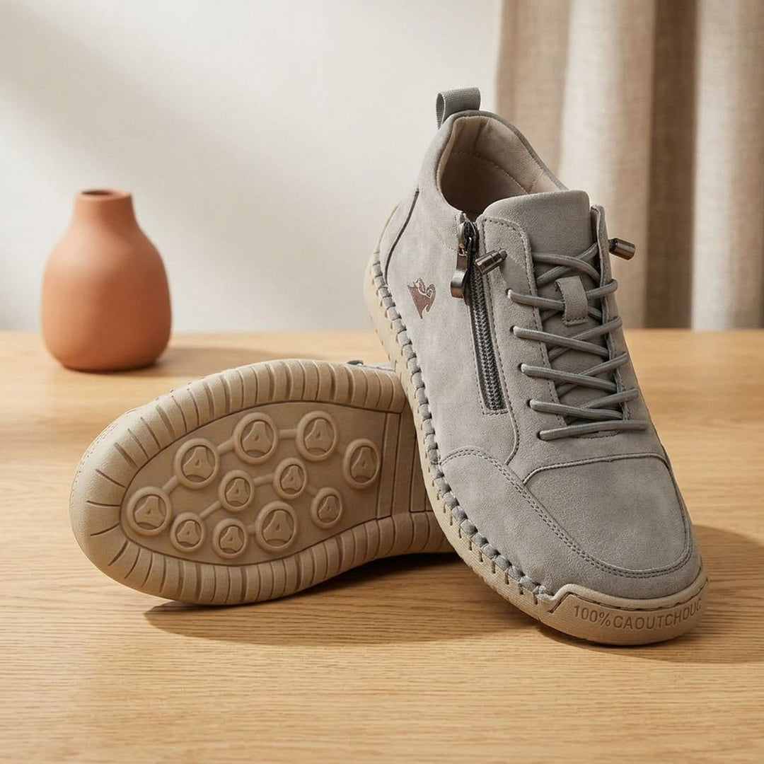 Women's Orthopedic Lace-Up Side-Zip Low-Top Sneakers