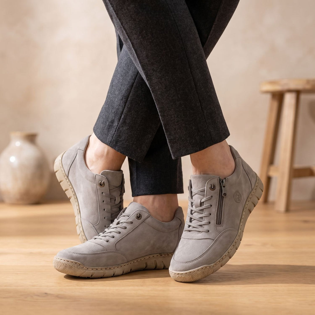 Women's Orthopedic Lace-Up Side-Zip Low-Top Sneakers