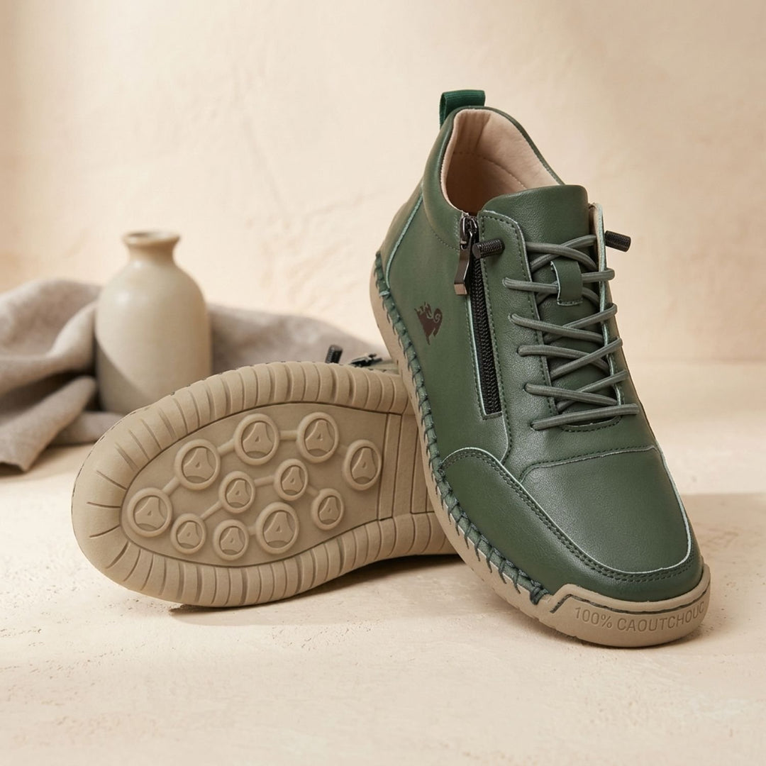 Women's Orthopedic Lace-Up Side-Zip Low-Top Sneakers