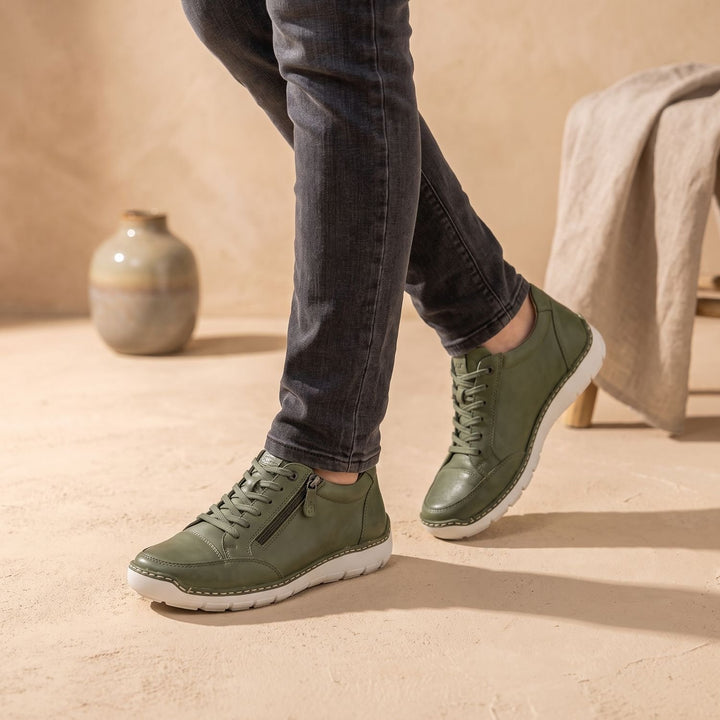 Women's Orthopedic Lace-Up Side-Zip Low-Top Sneakers