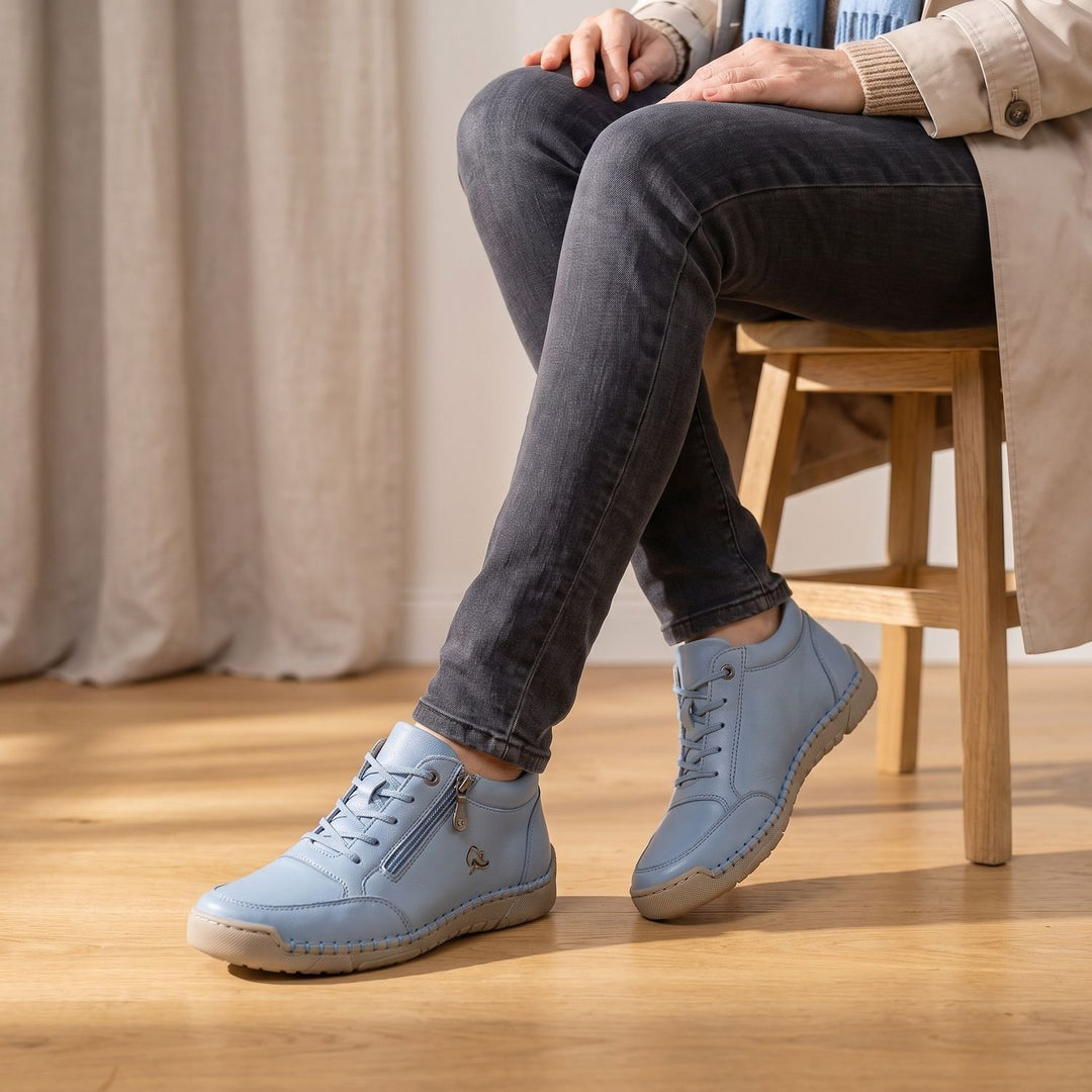 Women's Orthopedic Lace-Up Side-Zip Low-Top Sneakers