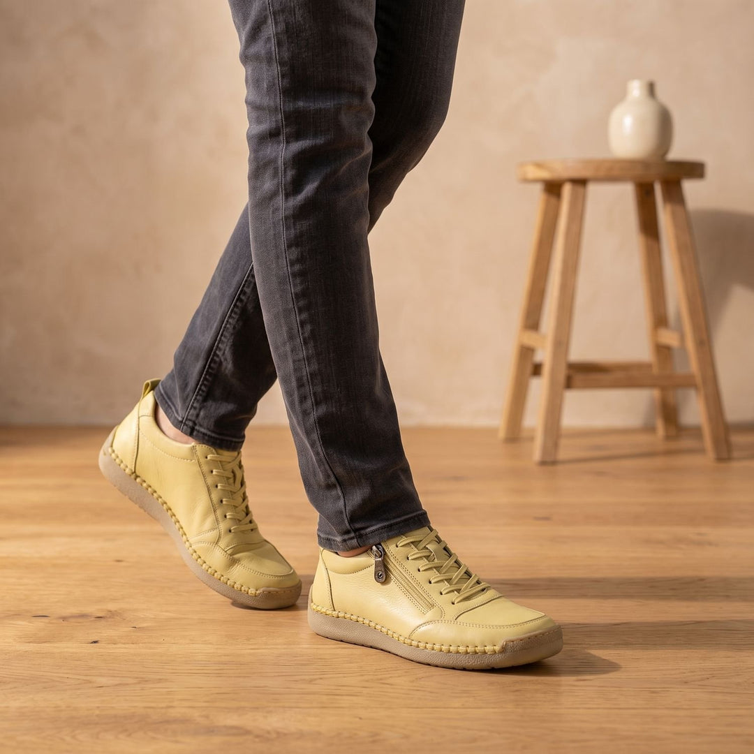 Women's Orthopedic Lace-Up Side-Zip Low-Top Sneakers