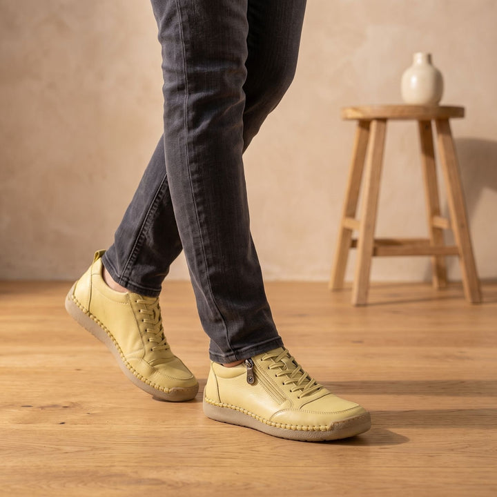 Women's Orthopedic Lace-Up Side-Zip Low-Top Sneakers