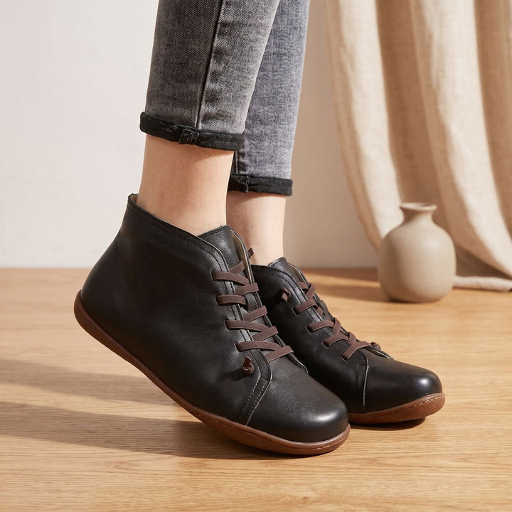 Women's Orthopedic Leather Lace-Up Ankle Booties
