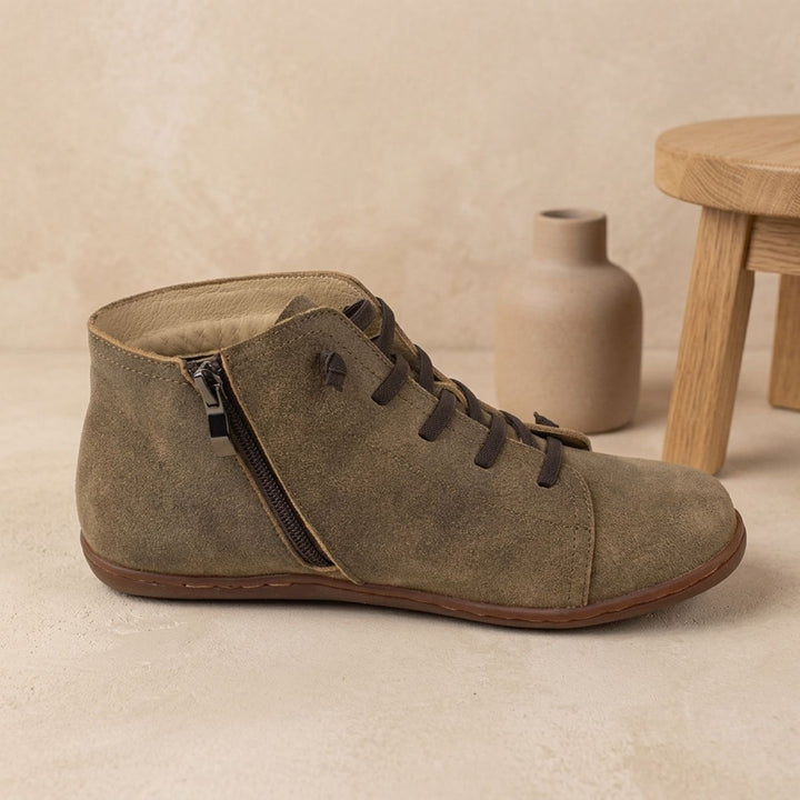 Women's Orthopedic Leather Lace-Up Ankle Booties