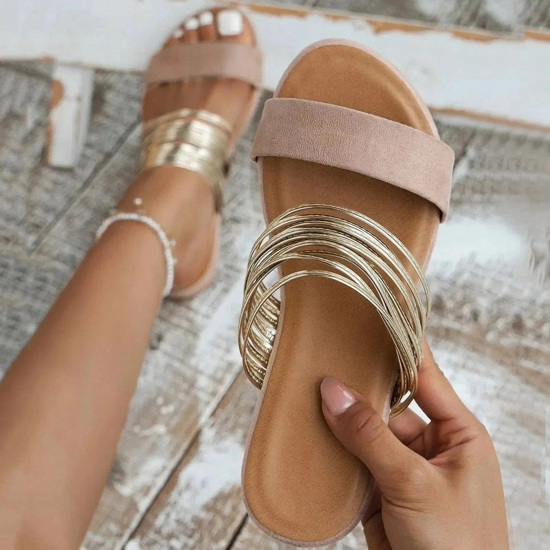 Women's Orthopedic Memory-Foam Slip-On Comfortable Sandals - Khaki