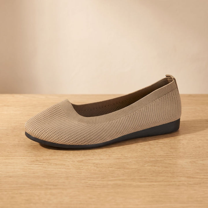 Women's Orthopedic Slip-On Knit Ballet Flats - Khaki