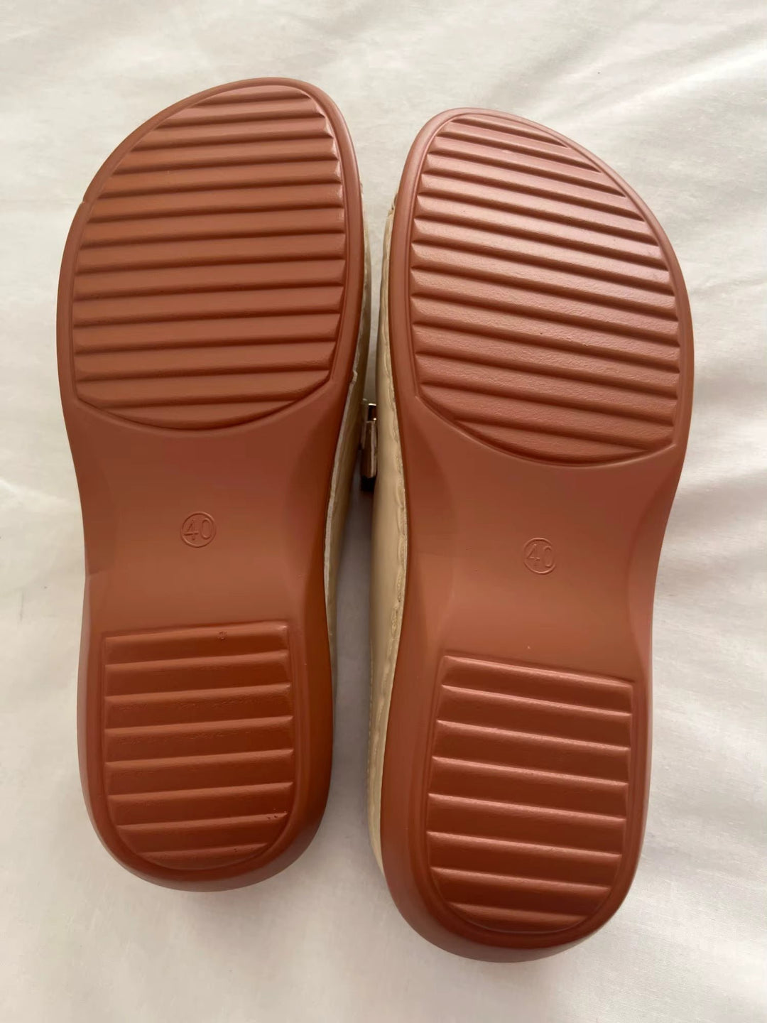 Women's Orthopedic Slip-On Wedge Slide Sandals Metal Buckle