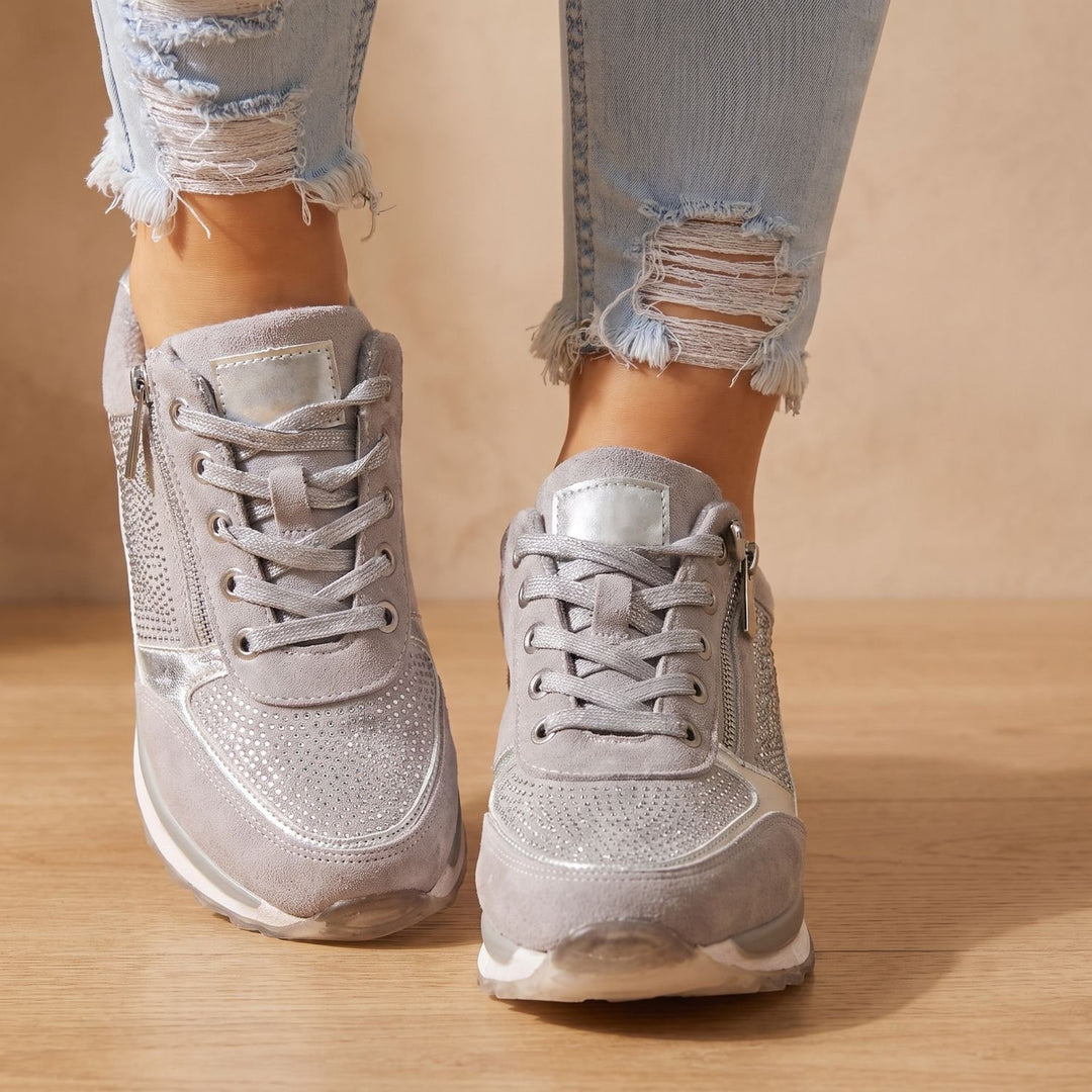 Women's Orthopedic Sneakers Arch Support Lace-Up Side-Zip Shoes