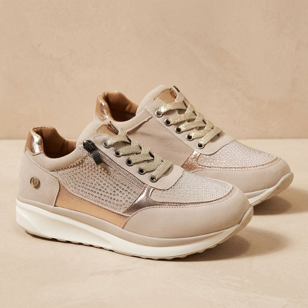 Women's Orthopedic Sneakers Arch Support Lace-Up Side-Zip Shoes