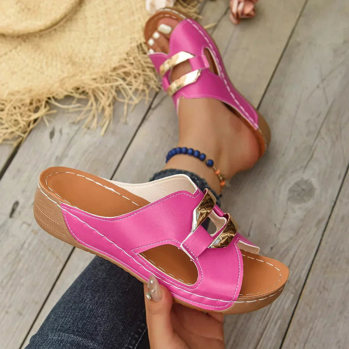 Women's Orthopedic Wedge Slip-On Open-Toe Sandals