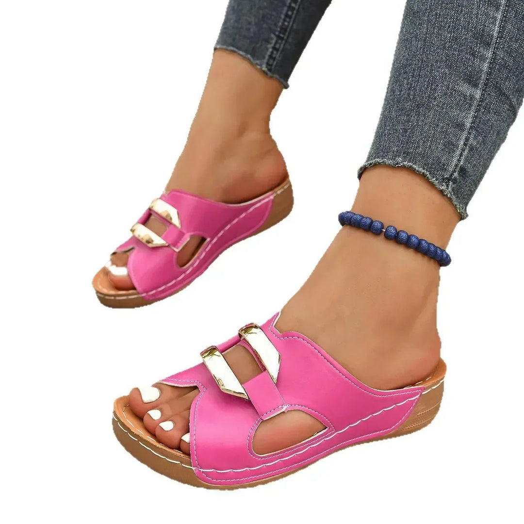 Women's Orthopedic Wedge Slip-On Open-Toe Sandals
