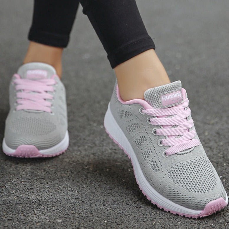 Women's Orthopedic Wide Toe Box Breathable Mesh Lace-Up Sneakers