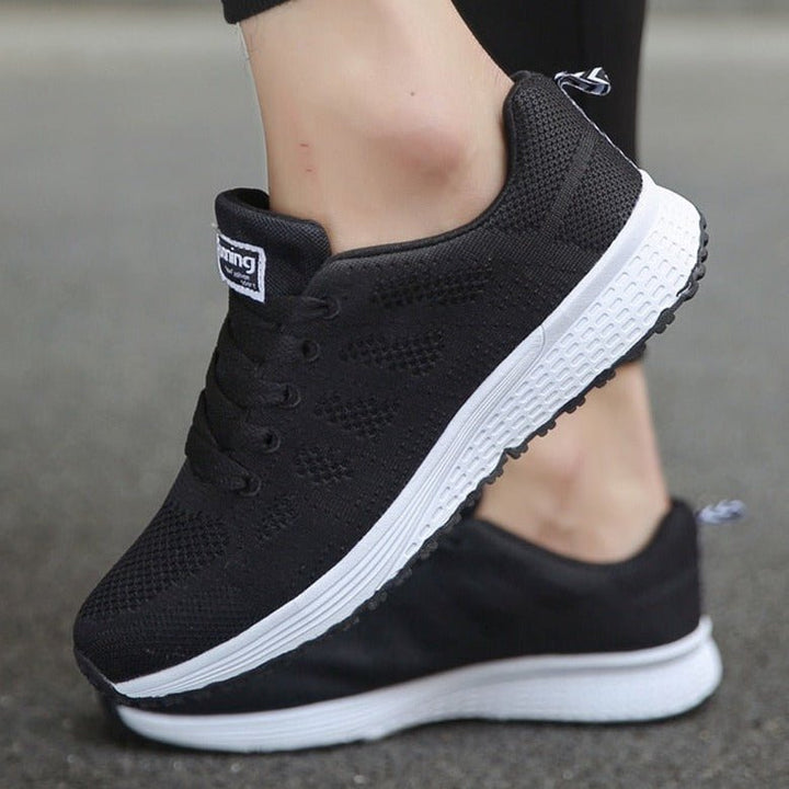 Women's Orthopedic Wide Toe Box Breathable Mesh Lace-Up Sneakers