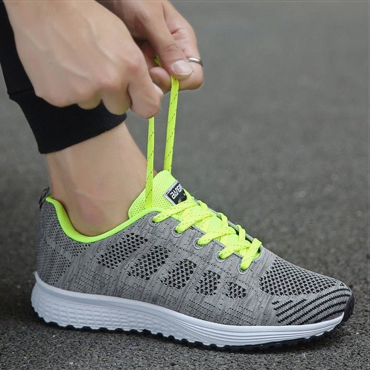 Women's Orthopedic Wide Toe Box Breathable Mesh Lace-Up Sneakers