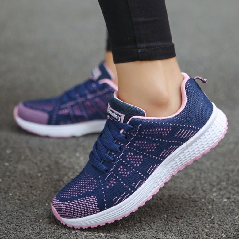 Women's Orthopedic Wide Toe Box Breathable Mesh Lace-Up Sneakers