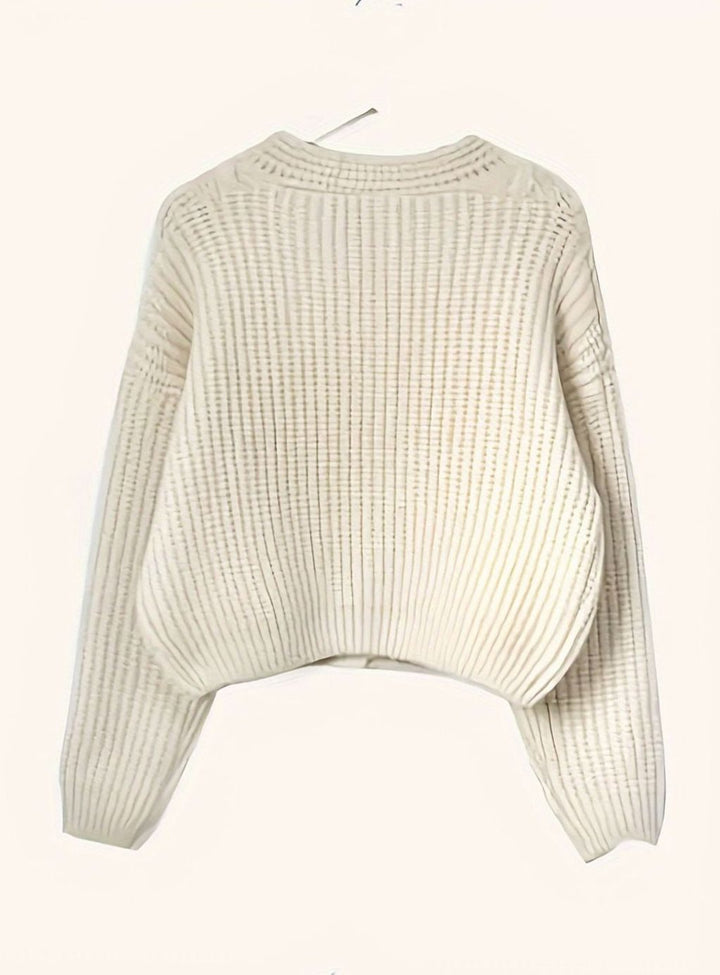 Women's Oversized Cable-Knit Button-Front Cardigan Sweater