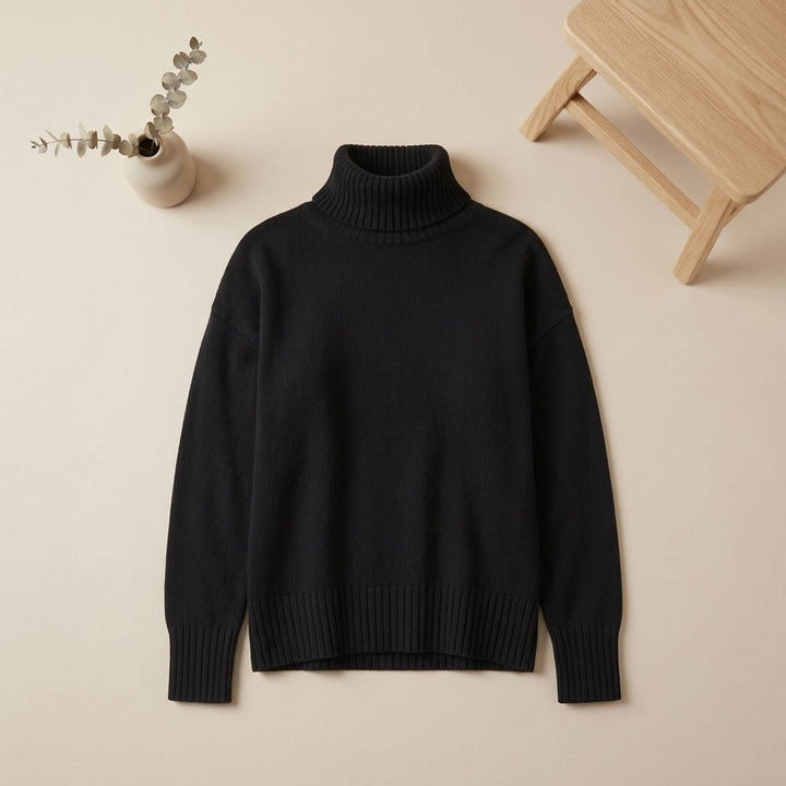 Women's Oversized Cashmere-Blend Turtleneck Sweater