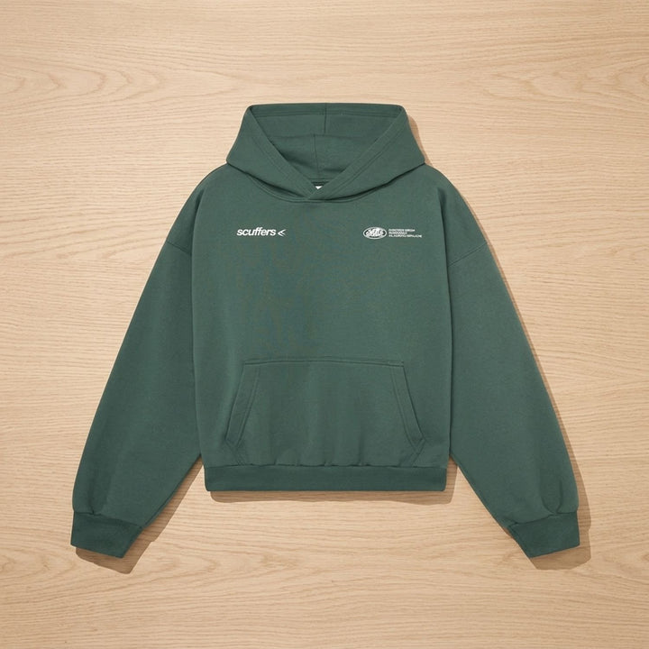 Women's Oversized Cotton-Blend Graphic Pullover Hoodie